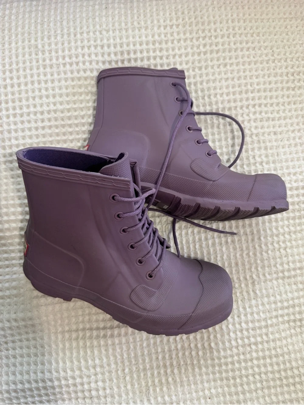 Hunter Lilac Lace-Up Rain Boots